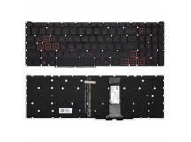 Клавиатура Acer Nitro 5 AN517-52 черная с красной подсветкой (широкий шлейф клавиатуры)