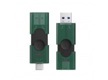USB 3.2  128GB  Kingston  DataTraveler Duo G2  (USB 3.0/3.2 + Type C)  темно зёленый