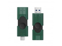 USB 3.2  256GB  Kingston  DataTraveler Duo G2  (USB 3.0/3.2 + Type C)  темно зёленый