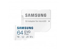 MicroSD  64GB  Samsung Class 10 Evo Plus U1 (R/W 160 MB/s) + SD адаптер