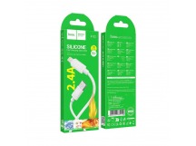 Кабель USB - Lightning HOCO X122 (3A/1m/силиконовый) белый