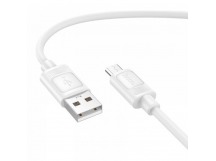 Кабель USB - Micro USB HOCO X122 (2.4A/1m/силиконовый) белый