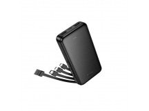 Внешний аккумулятор Hoco J163, 10000mAh, встроенный кабель Micro/Apple/Type-c/USB, черный