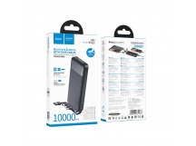Внешний аккумулятор Hoco J163, 10000mAh, встроенный кабель Micro/Apple/Type-c/USB, черный