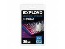 USB  32GB  Exployd  700  серебро  металл, mini