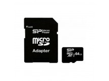 MicroSD  64GB  Silicon Power Class 10  Superior  + SD адаптер
