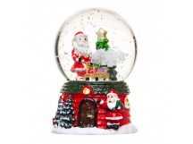 Декор - Снежный шар (подставка "Дед мороз") (red/green) (243467)