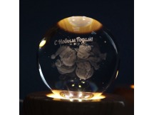 Декор - Снежный шар 8см (3D-007) (multi color) (243424)