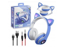 Полноразмерные Bluetooth наушники Cat STN-28 (голубой) мятая упаковка