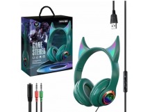 Полноразмерные наушники STN-169 LED (зеленый) мятая упаковка