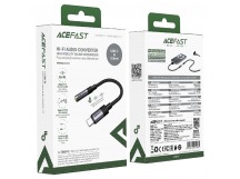 Адаптер Type-C - "3,5 мм" Jack Acefast J12 (оплетка нейлон) Черный