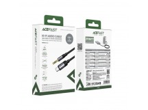 Кабель AUX "3,5 мм" Jack - Type-C Acefast J11 (оплетка нейлон) (1 м) Черный
