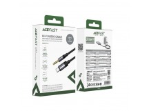 Кабель AUX "3,5 мм" Jack - Type-C Acefast J11 (оплетка нейлон) (1 м) Черный