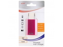Адаптер Сетевой Activ TAU1 USB 1,5A/7,5W (rose) (36015)