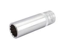 Головка торцевая 1/2" 17мм 12-ти гранная глубокая L=76мм JTC