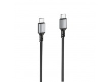 Кабель TypeC - TypeC BOROFONE BX83 60W Silicone (черный) 1м, мятая упаковка