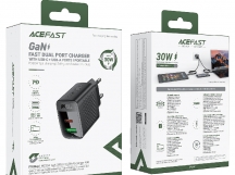 Сетевое зарядное устройство ACEFAST A98 PD30W GaN (1C1A), цвет черный