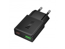 Адаптер Сетевой Hoco N73 Mini PD+QC3.0 USB/Type-C 3A/20W (black) (242972)