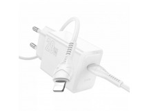 Адаптер Сетевой с кабелем Hoco N68 Nuevo PD Type-C 20W (Type-C/Lightning) (white) (242959)