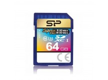 SDXC  64GB  Silicon Power Class 10 Superior UHS-I, U3, V90 (100/80 Mb/s)