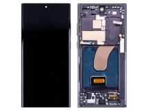 Дисплей для Samsung Galaxy S23 Ultra (S918B) модуль с рамкой Черный - (OLED)