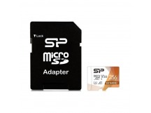 MicroSDXC  256GB  Silicon Power Class 10  Superior UHS-I U3 A1 (R/W 100/80 Mb/s) + SD адаптер