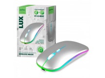 Мышь беспроводная Perfeo LUX (C3592) оптическая, 4кн., 1600dpi, 2.4G+BT, подстветка, type-C серебро, шт
