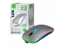 Мышь беспроводная Perfeo LUX (C3593) оптическая, 4кн., 1600dpi, 2.4G+BT, подстветка, type-C серый, шт