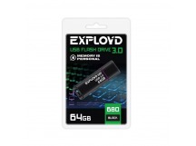 USB 3.0  64GB  Exployd  680  чёрный