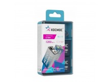 Аккумулятор КОСМОС Li-ion Крона, 9V, PP3 1200 mWh (2/6/144)