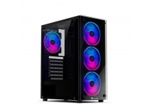Корпус Warrior Z2 + 4 ARGB вентилятора + закаленное стекло сбоку и спереди, ATX, Micro-ATX, Mini-ITX, шт