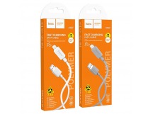 Кабель USB - 8 pin HOCO X107 Favor, 1.0м, 2.4А, цвет: серый (1/31/310)