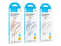 Кабель USB - 8 pin HOCO X114 Energy, 1.0м, круглый, 2.4А, ПВХ, цвет: белый (1/31/310)