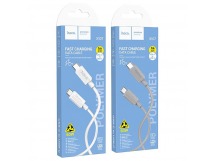 Кабель USB - Type-C HOCO X107 Favor, 1.0м, 3.0А, цвет: серый (1/31/310)