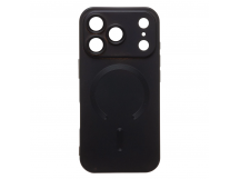 Чехол силиконовый iPhone 17 Pro матовый с MagSafe черный