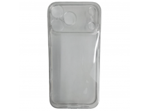 Чехол силиконовый iPhone 17 Pro Max прозрачный с защитой камеры