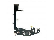 Шлейф для iPhone 11 Pro + разъем зарядки + микрофон (черный) 100%