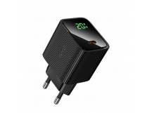 Сетевое зарядное устройство Type-C Hoco CS82A (20W, PD, с дисплеем) Черный