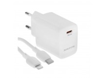 Сетевое ЗУ BOROFONE BN26 + кабель Lightning/Type-C (PD/30W) белое