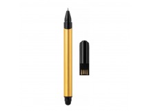 USB  32GB  Smart Buy  ручка / флэшка / стилус  золото (ручка с синими чернилами - заменяемый стержень) блистер