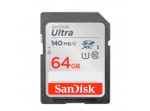 SDXC  64GB  SanDisk Class 10 Ultra UHS-I (140 Mb/s)