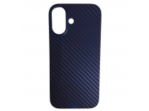 Чехол пластиковый iPhone 17 карбон синий