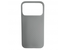 Чехол пластиковый iPhone 17 Pro карбон белый