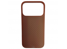 Чехол пластиковый iPhone 17 Pro карбон оранжевый