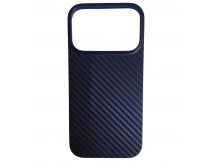 Чехол пластиковый iPhone 17 Pro карбон синий