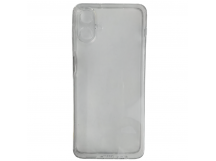 Чехол силиконовый Samsung A07 прозрачный с защитой камеры