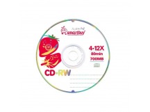 Диск SMARTBUY CD-RW, 700 Мб, 12х, в шпиле, (мин. 100шт) (SBCD-RW100S) (100/600)