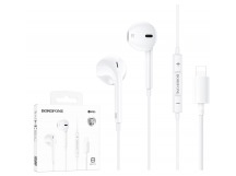 Наушники с микрофоном BOROFONE BM85 Lightning (белый) работают без Bluetooth, мятая упаковка