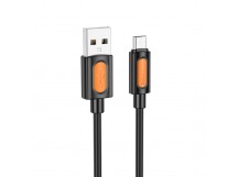 Кабель USB - Micro BOROFONE BX114 Silicone (черный) 1м, мятая упаковка