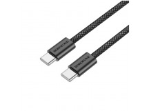 Кабель TypeC - TypeC BOROFONE BX104 60W (черный) 1м, мятая упаковка